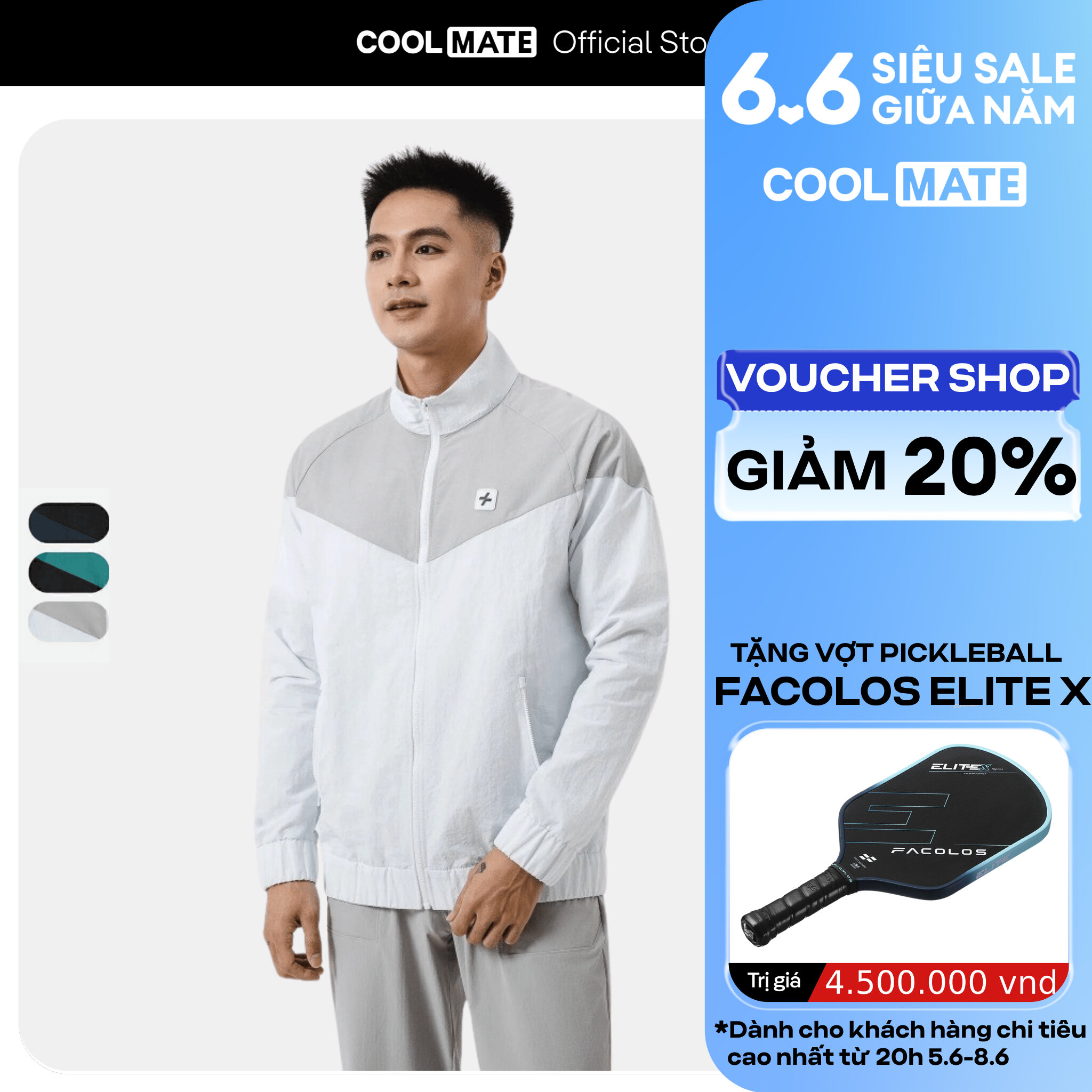Áo khoác WindBreaker Nylon Taslan cản gió, trượt nước Coolmate
