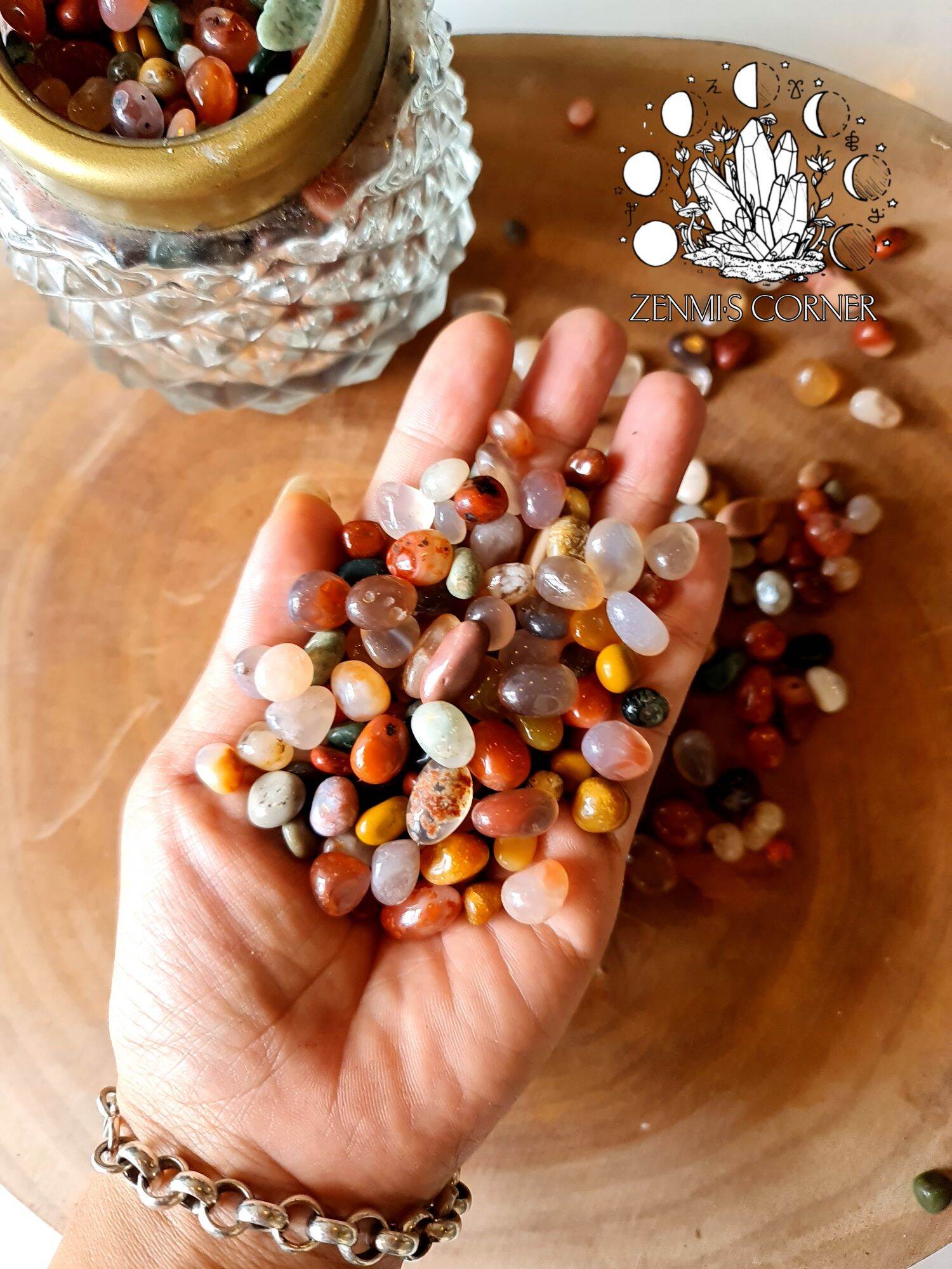 ( Agate ) Vụn Sỏi Mã Não Ngũ Sắc