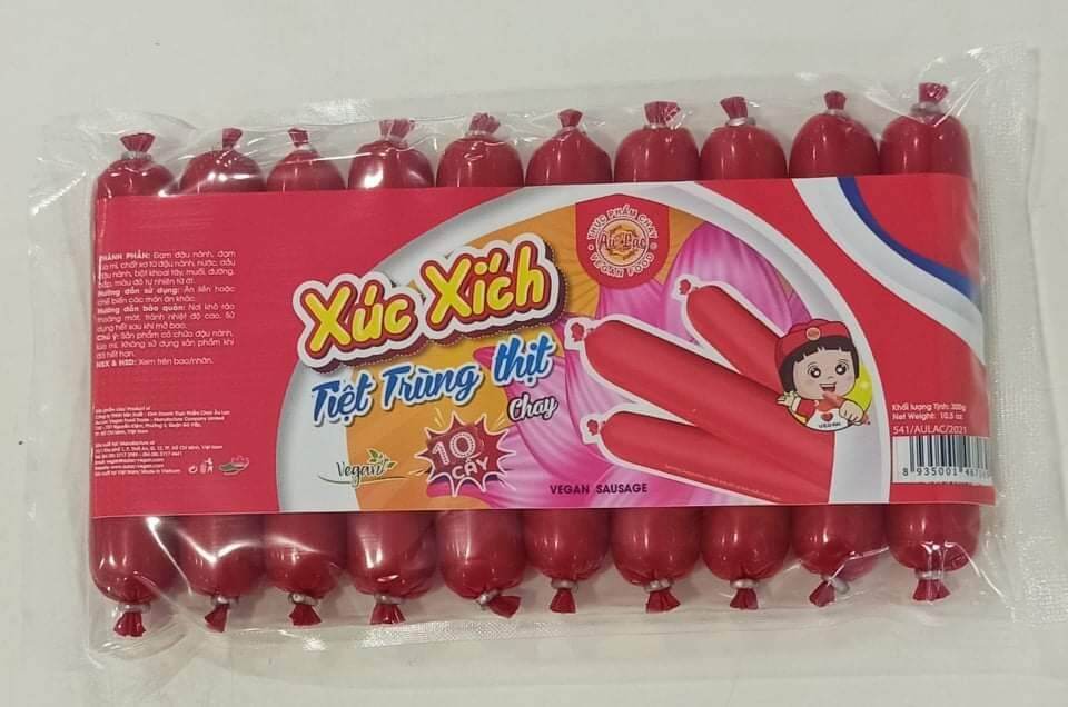 Xúc Xích Thịt Gà Hải Sản Chay Âu Lạc 300g