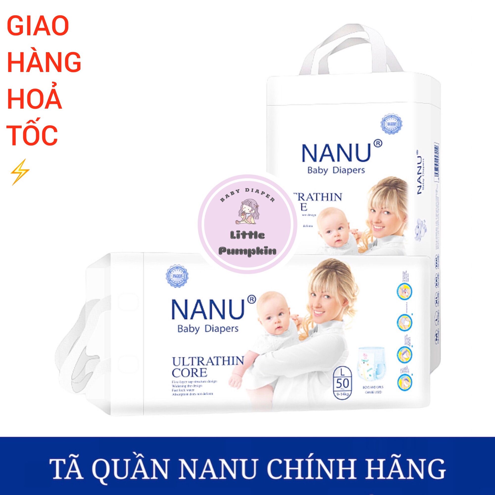 Tã quần/bỉm quần nanu baby chính hãng