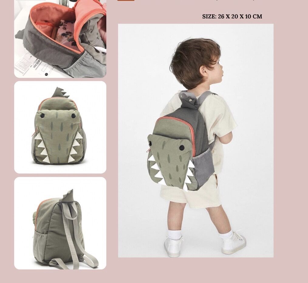 Balo zara khủng long cho bé trai