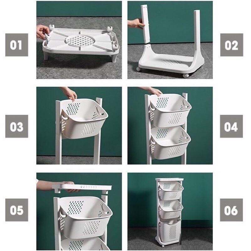 Kệ giỏ đa năng 3 tầng nhựa Việt Nhật