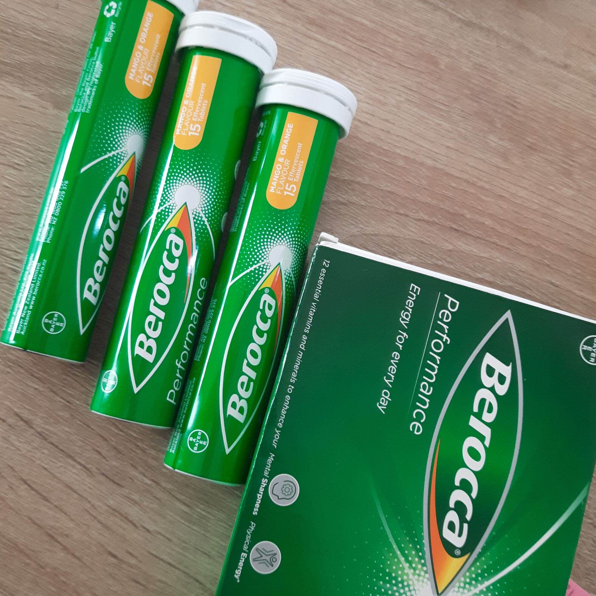 Berocca ống 15 viên - vị cam xoài