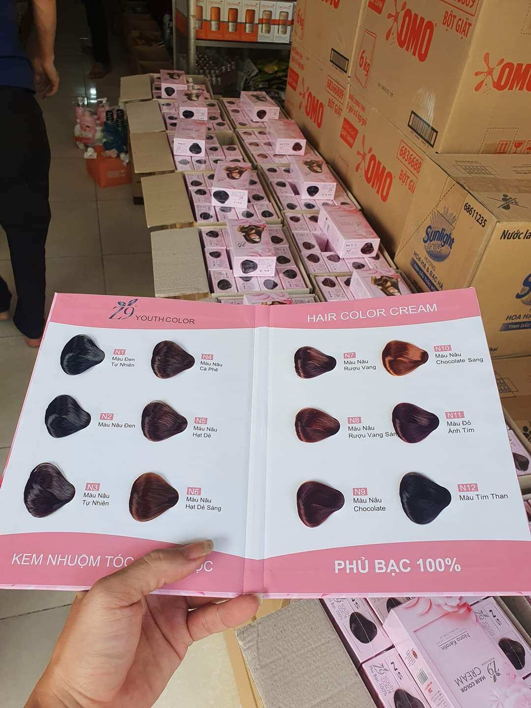Kem nhuộm tóc phủ bạc màu đen N1 Z9