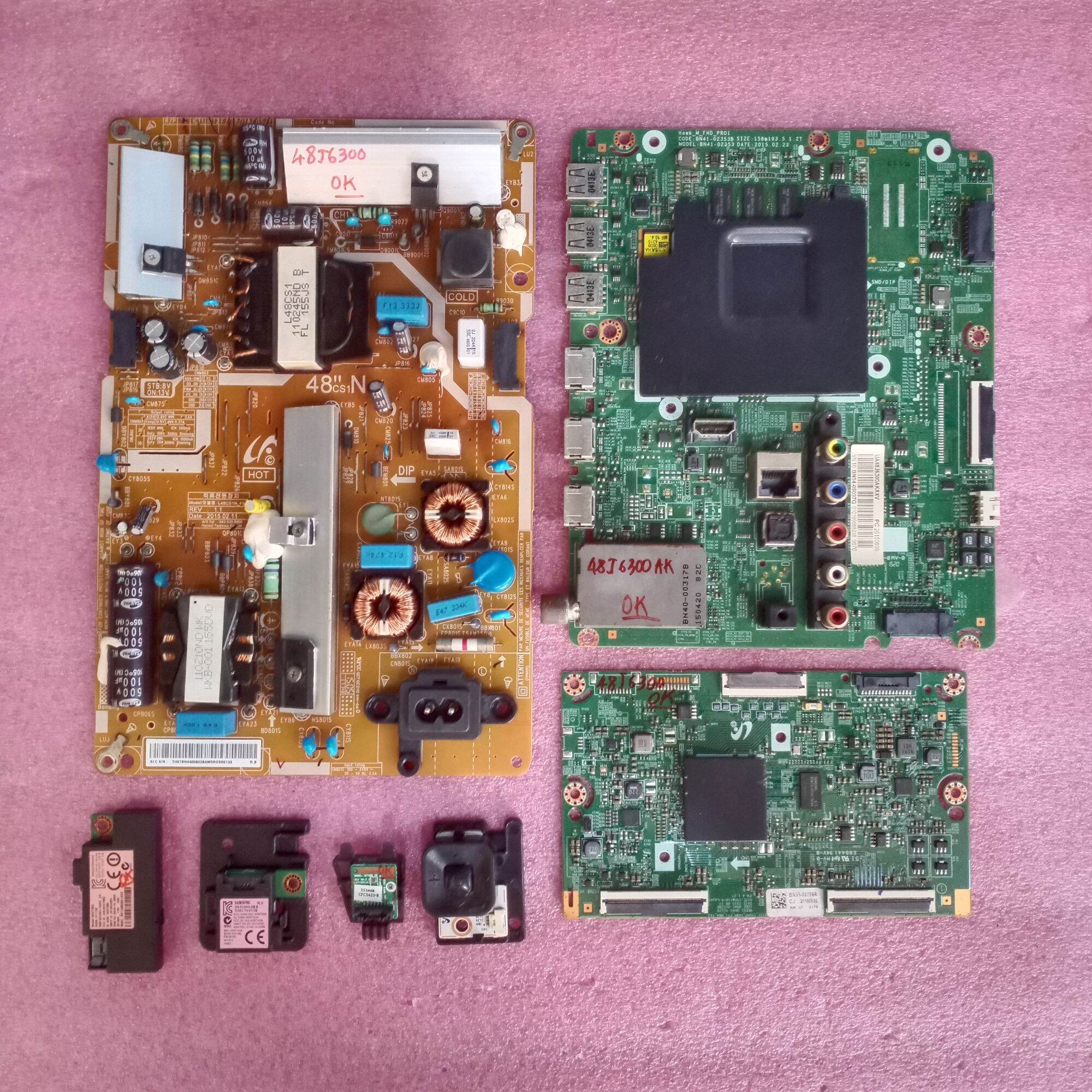 Bo mạch tivi samsung 48j6300 48j6300ak,bo xử lý, khiển, nguồn,tcon, wifi,bo mắt