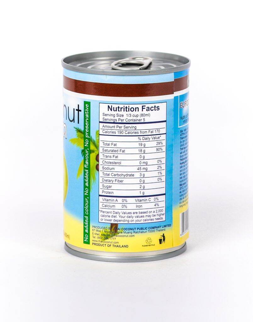 Nước Cốt Dừa Đậm Đặc Thailand (EUFOOD) 400ml - Hàng nhập khẩu