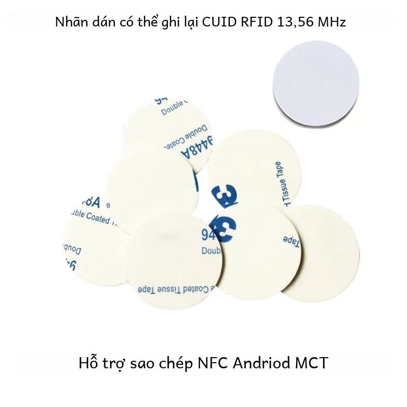 13.56 MHz RFID Cuid Key Tag Miếng Dán Nhãn Thẻ 5/10 Chiếc Uid Có Thể Thay Đổi Khối 0 Viết Được Viết Lại Cho Nfc android Mct Sao Chép Nhân Bản