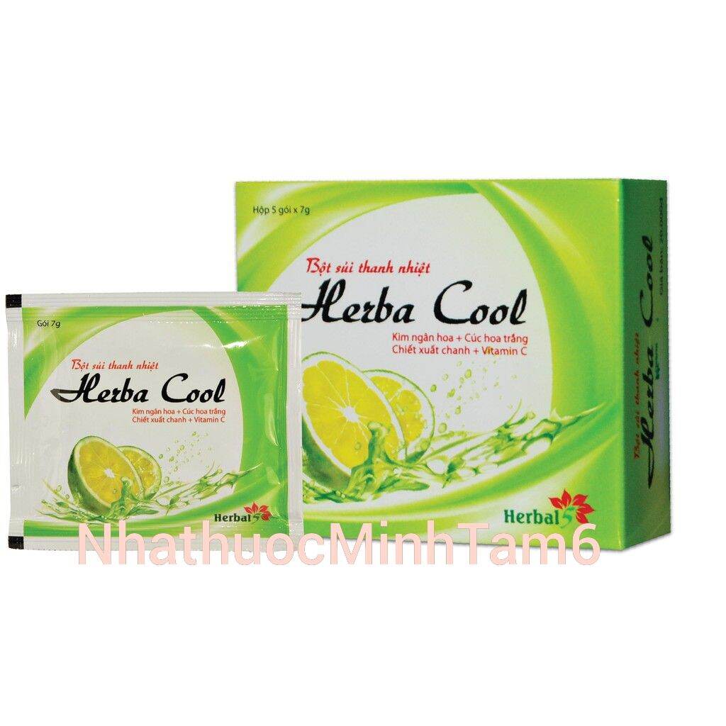 Combo 3 hộp Bột sủi thanh nhiệt Herba Cool (Hộp 5 gói)