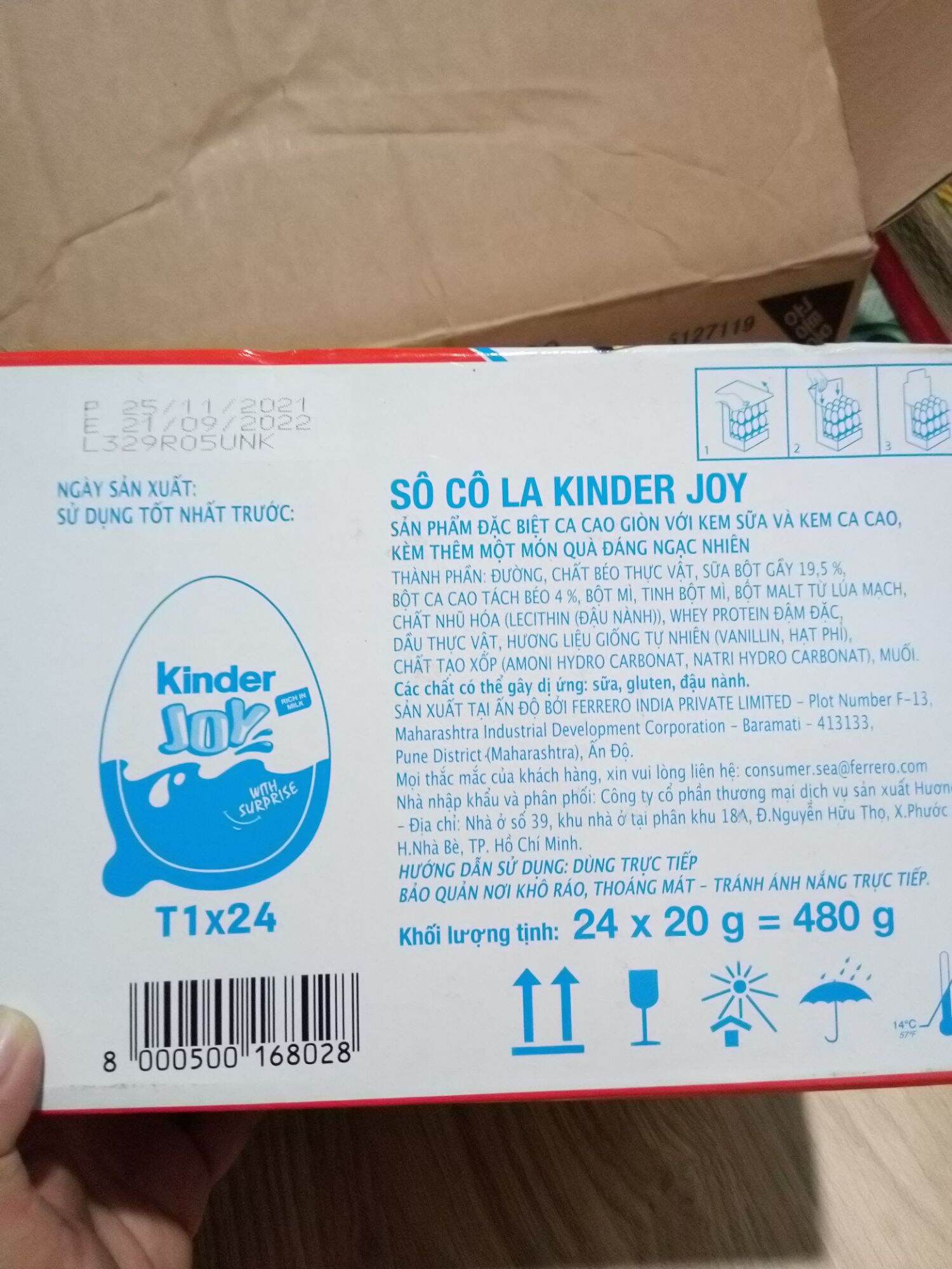 [1 quả] Kẹo trứng sữa Kinder Joy cho bé trai