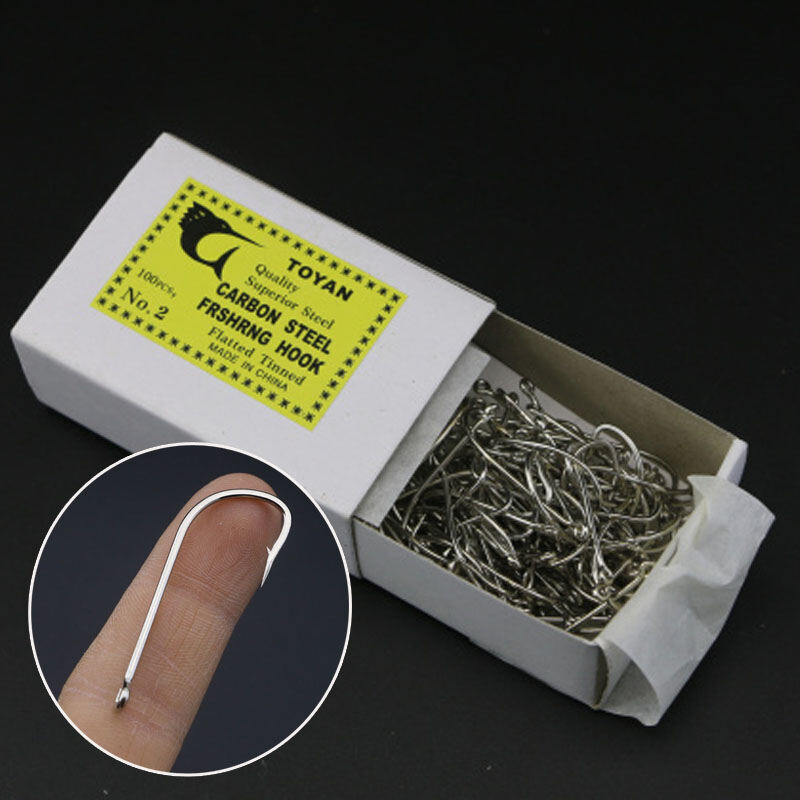 Boxed Seahorse Hook with Ring Long Handle Hook Straight Handle Hook Perch Fishhook Barb Fishhook Fishing Hook Sea Fishing Hook