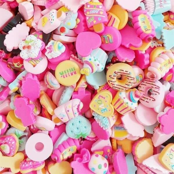 Sỉ 100 cái charm slime bánh kẹo dụng cụ charm phụ kiện trang trí hình