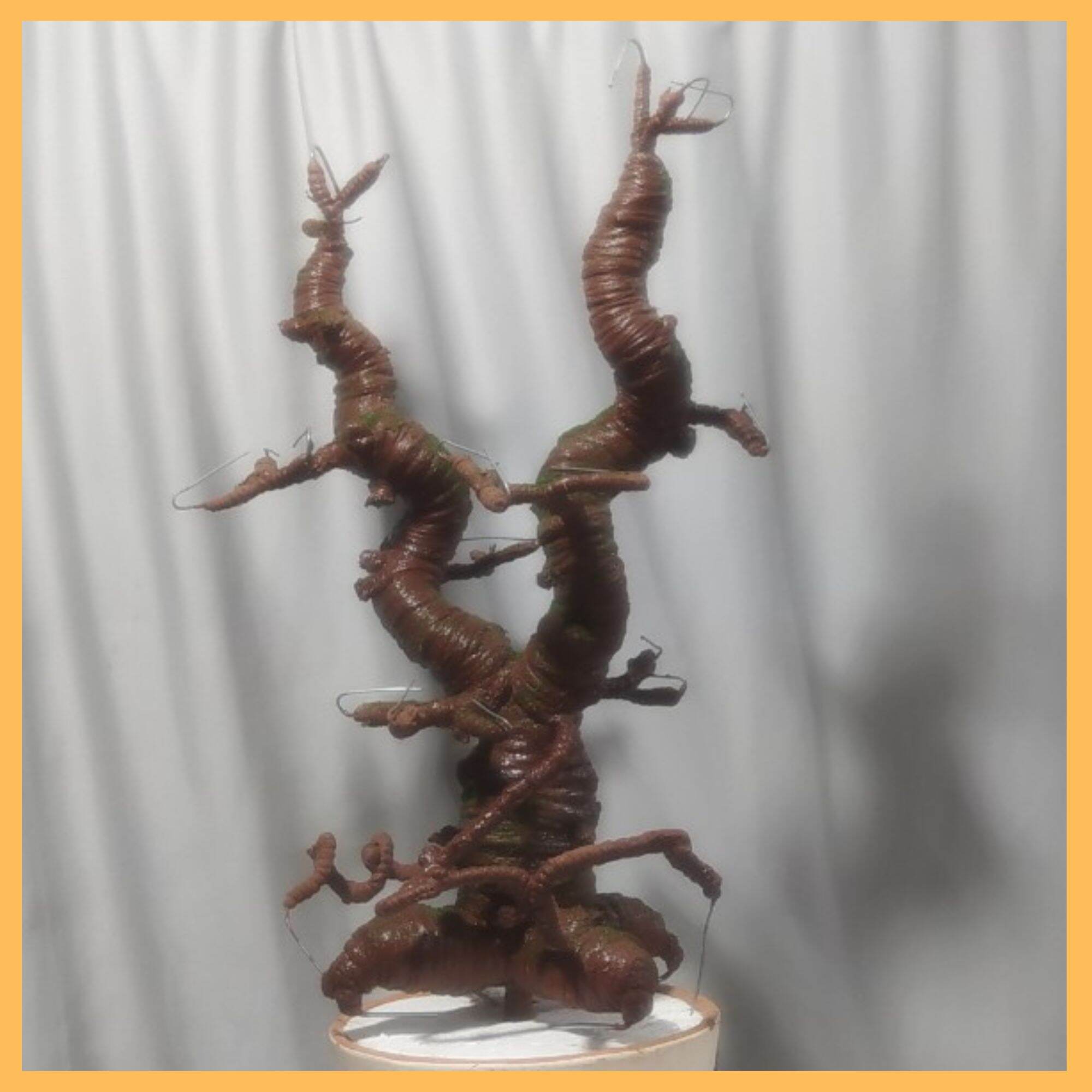 Gốc Bonsai giả, handmade, dáng phu thuê 25 cm làm Mai, Đào....