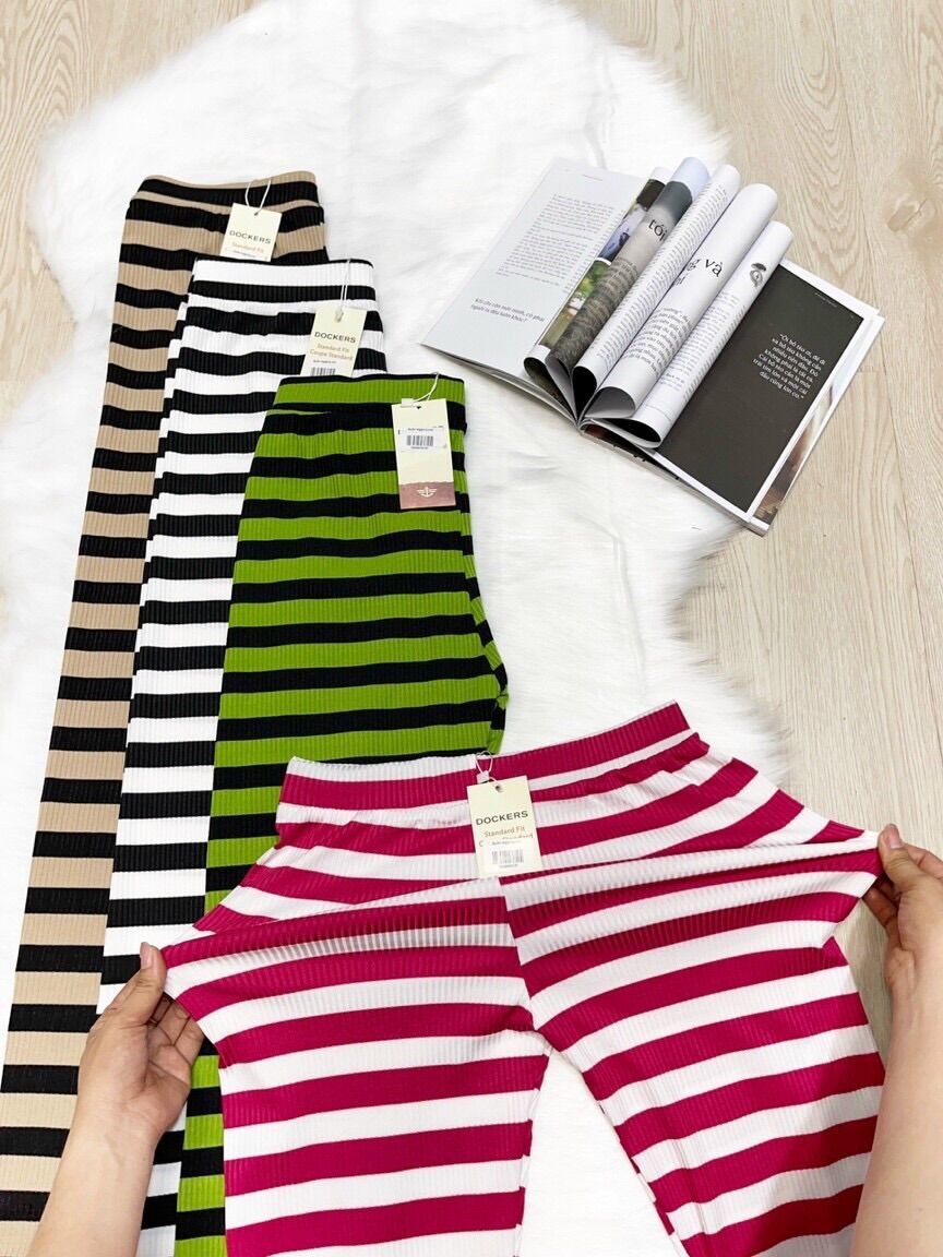 Quần thun legging sọc hàng đẹp