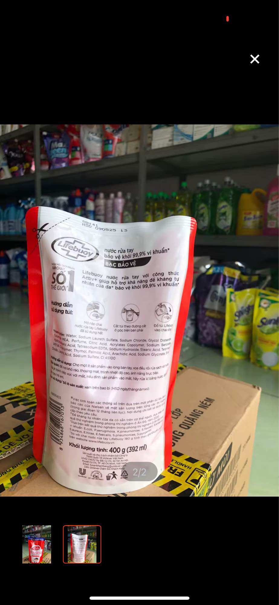 Nước rửa tay Lifeboy túi 400g đỏ
