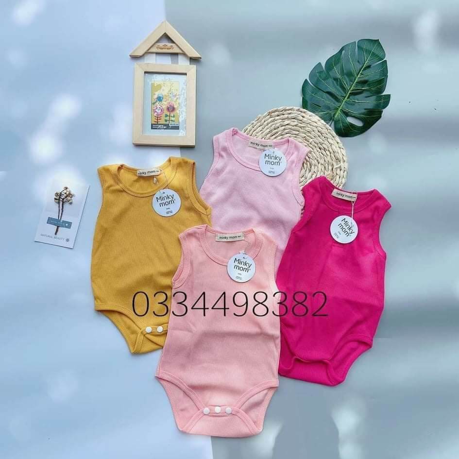 Bộ bodysuit ba lỗ cho bé .chất liệu thun gân co giãn 4 chiều