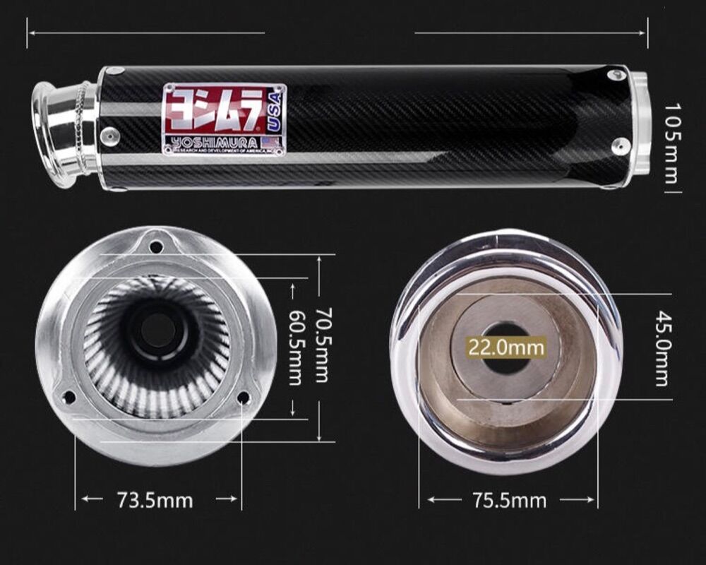 Pô YOSHIMURA Sợi Carbon Cho Xe phân khối lớn