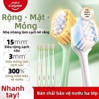 Colgate | Bàn Chải Răng Mềm Nhẹ, Rộng, Đầy Đặn Bằng Lụa Bảo Vệ 3 Tầng