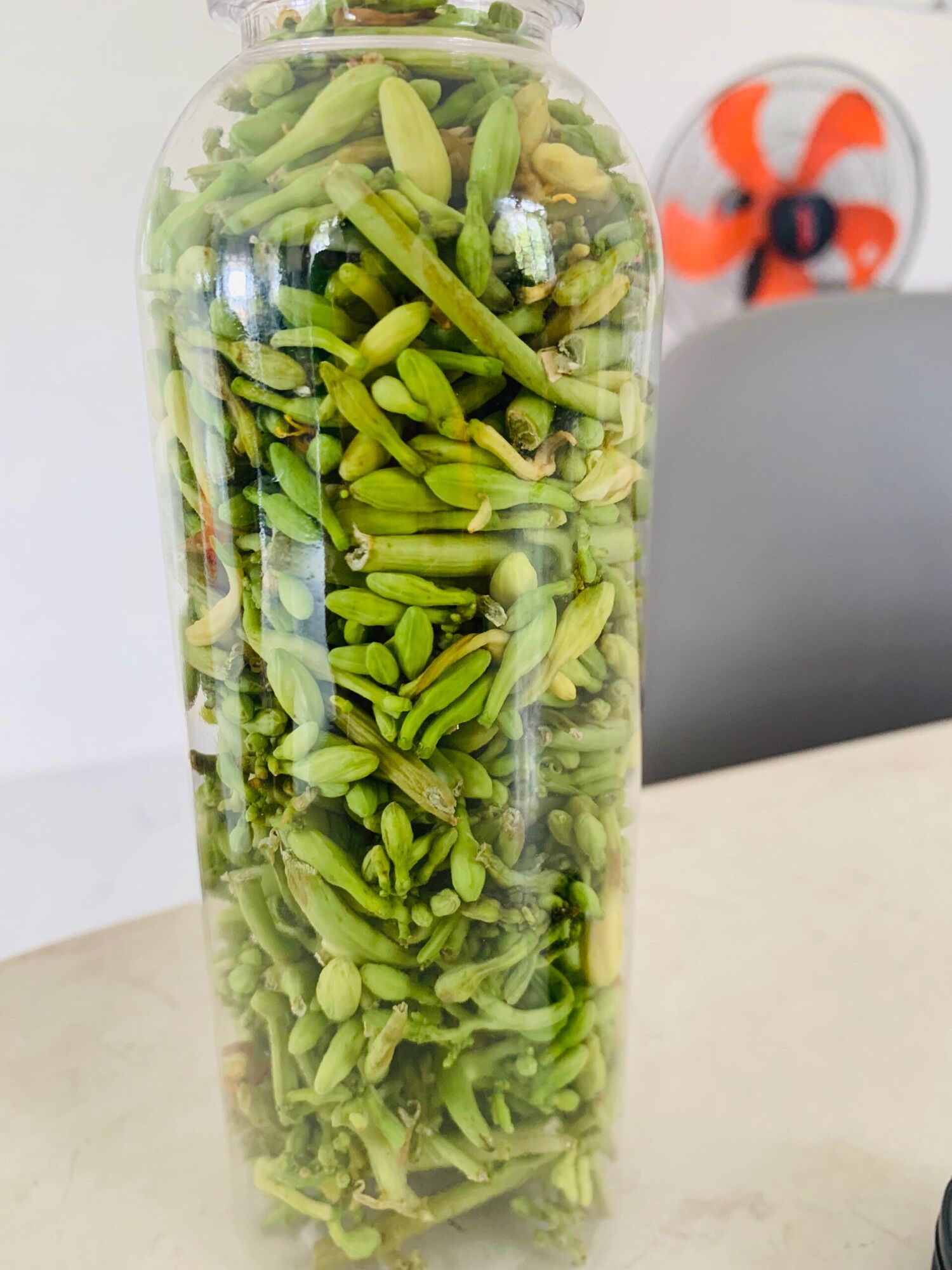 Hoa đu đủ đực tươi ngâm mật ong 500ml.