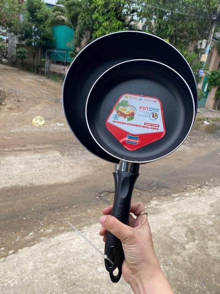 Chảo cặp cao cấp sunhouse chống dính 24cm&16cm