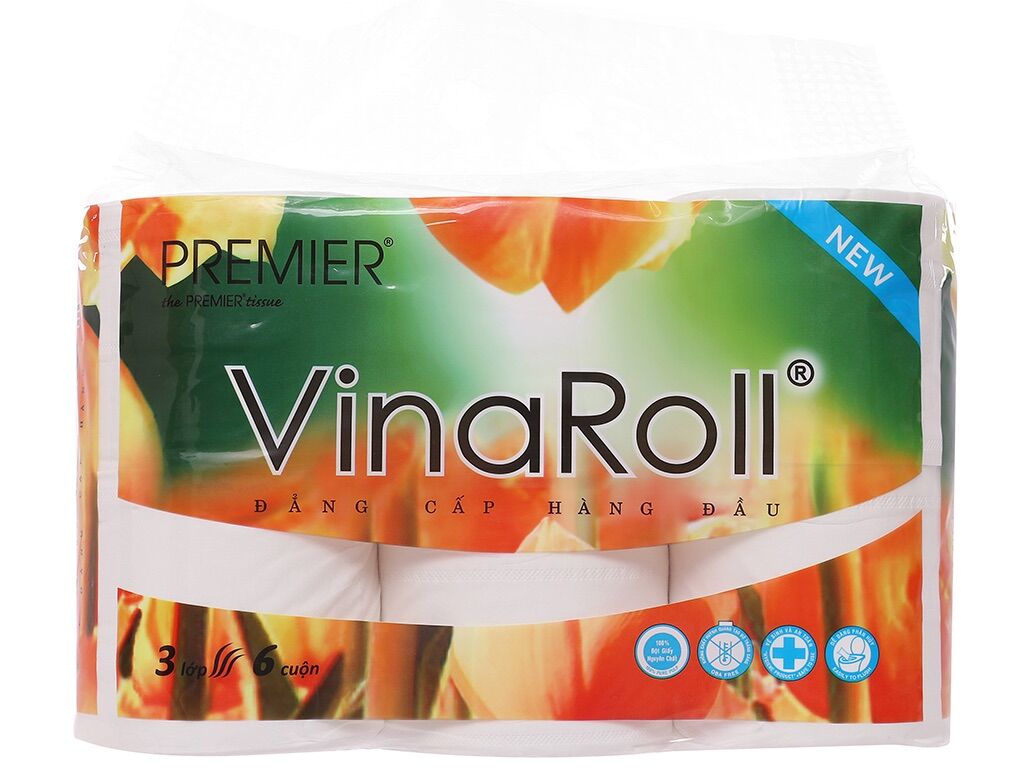 Giấy vệ sinh cuộn Vinaroll không lõi