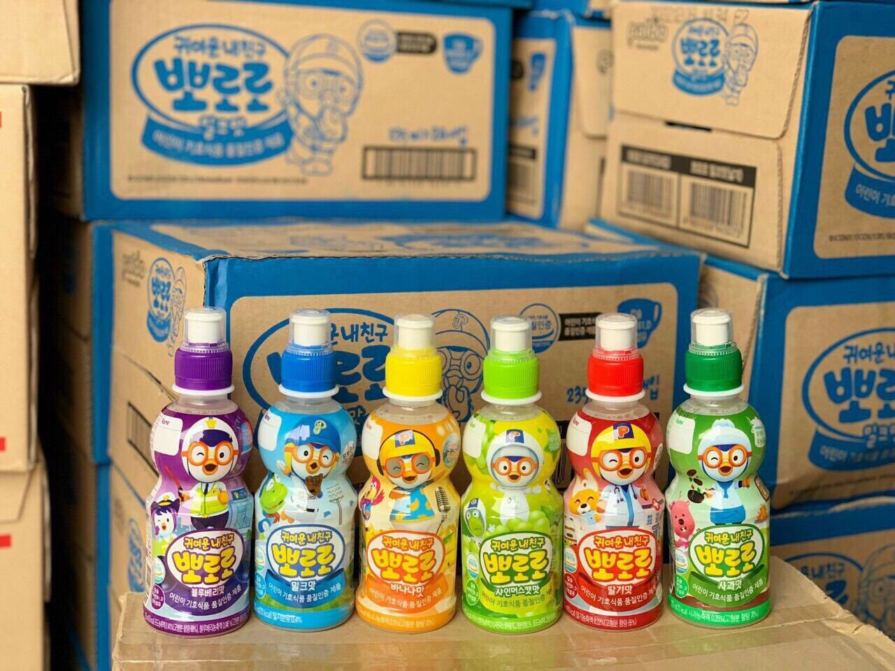 Combo 6 chai Paldo poporo đủ vị 235ml Hàn quốc