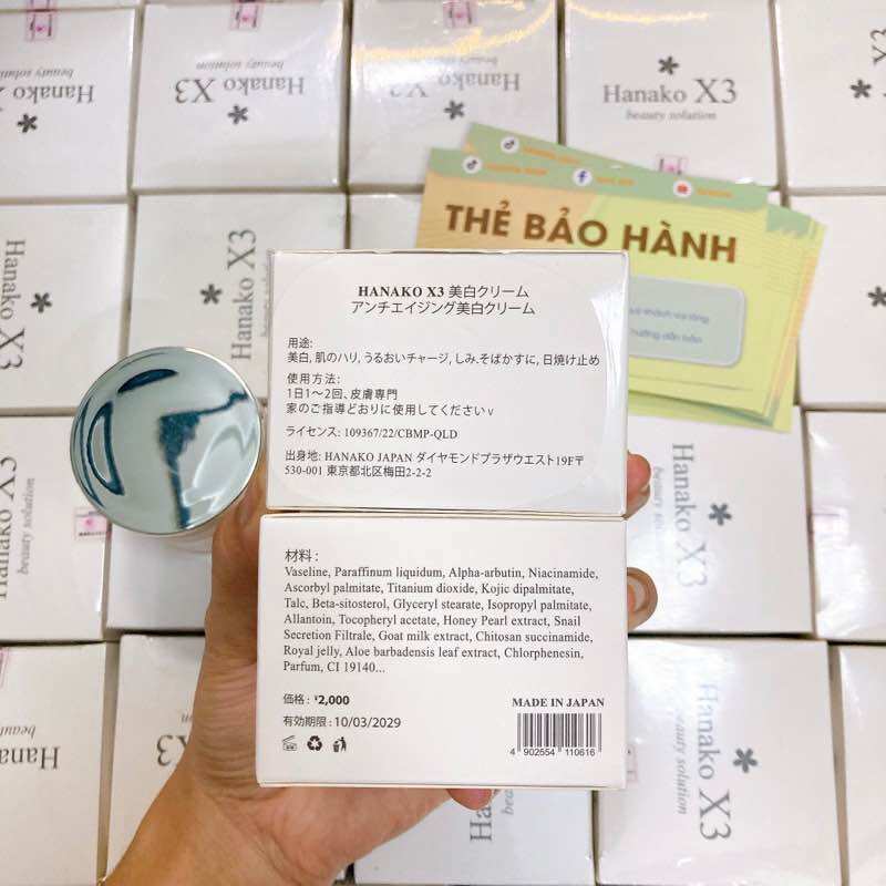 Kem Face Dưỡng Trắng Da Nhật Bản Hanako X3
