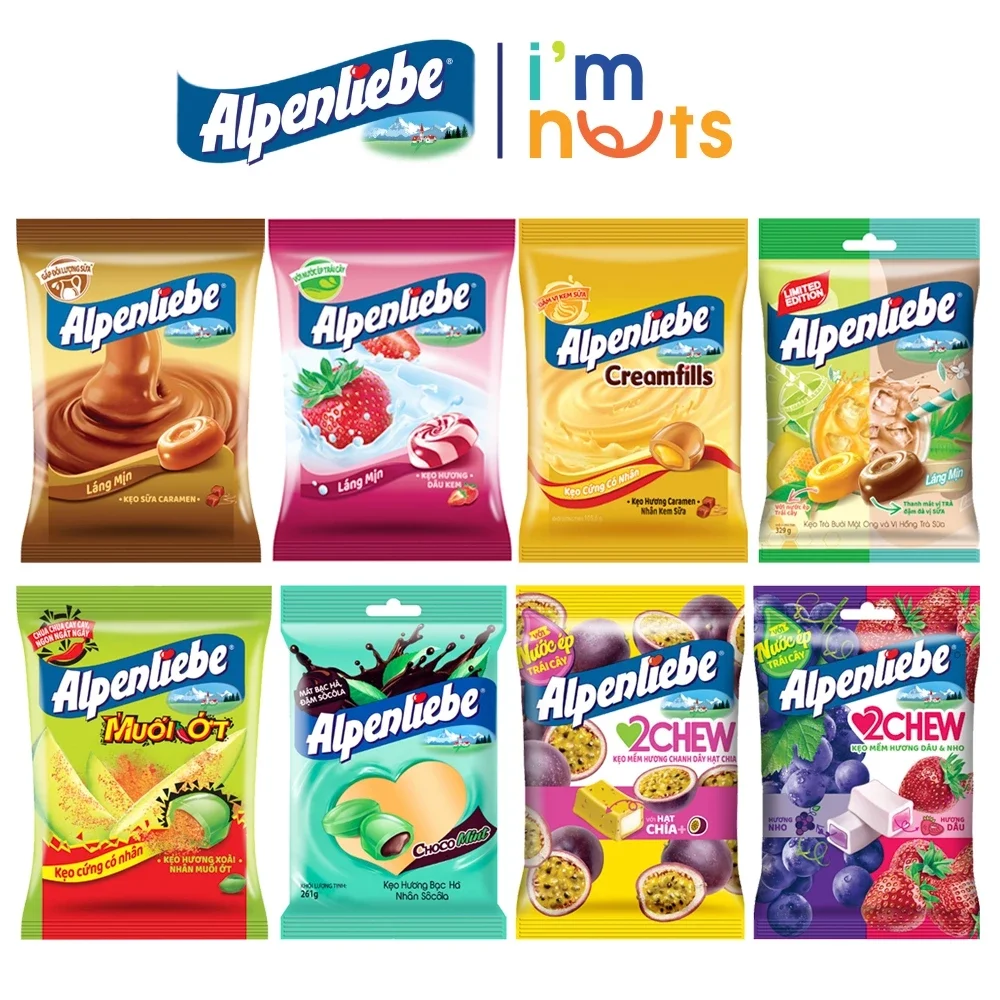 Kẹo Alpenliebe gói lớn các vị