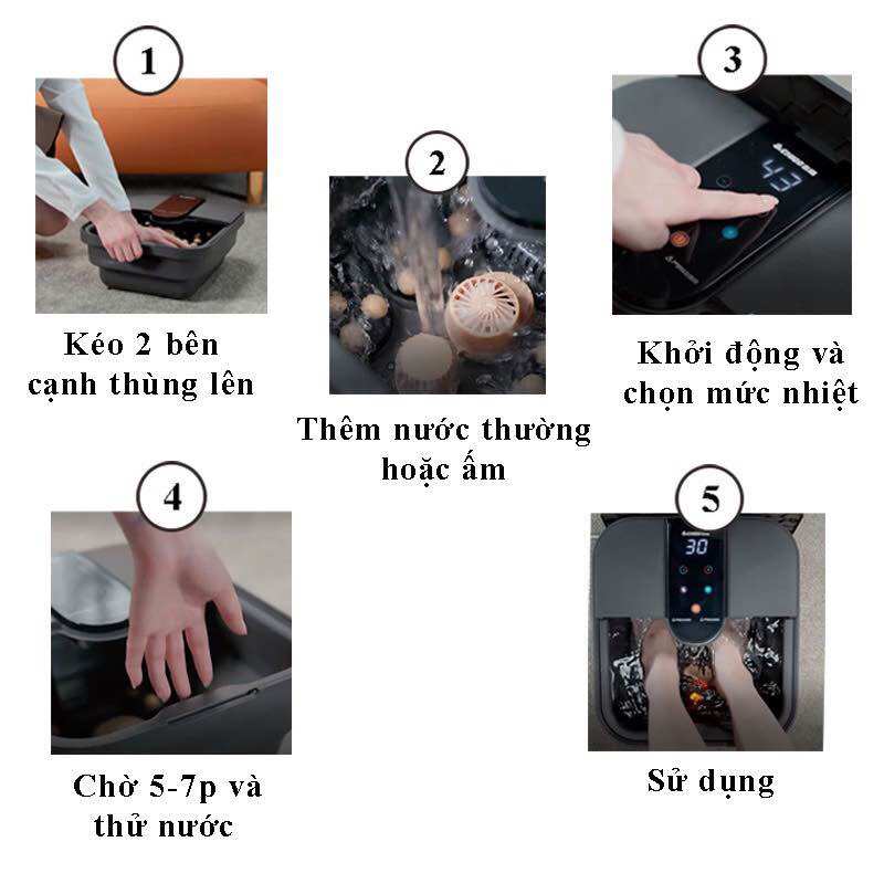 MÁY NGÂM CHÂN MASSAGE GẤP GỌN