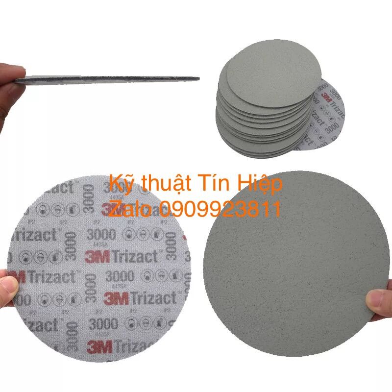 Giấy nhám đĩa đánh bóng siêu mịn 3M Trizact Foam Disc P3000 (Hộp 15 tờ)