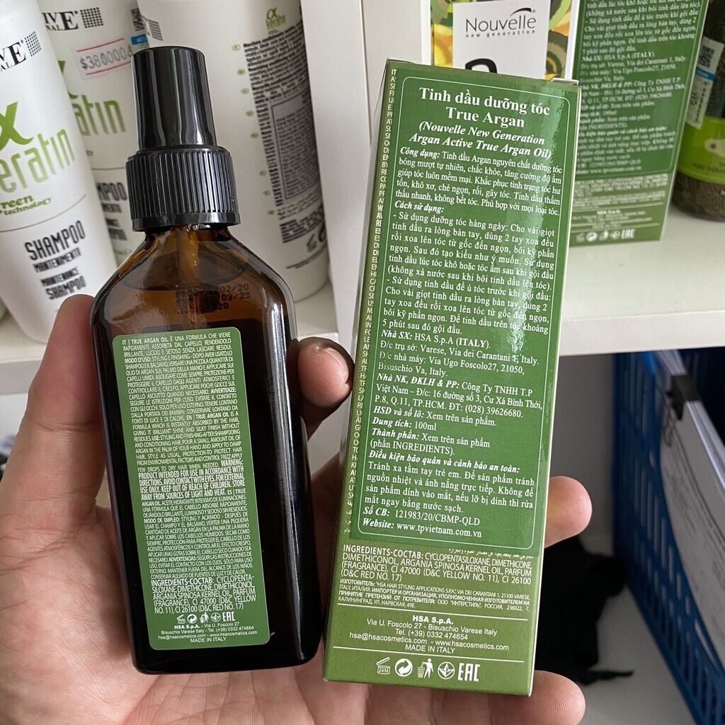 [HCM]TINH DẦU ARGAN NGUYÊN CHẤT (TRUE ARGAN OIL) NOUVELLE 100ML