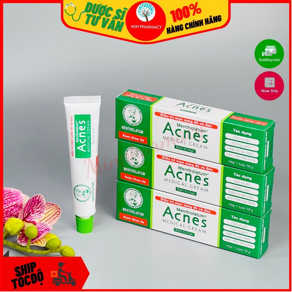 [HCM]KEM ACNES MEDICAL CREAM DÀNH CHO MỤN SƯNG ĐỎ VÀ ĐAU- Minpharmacy