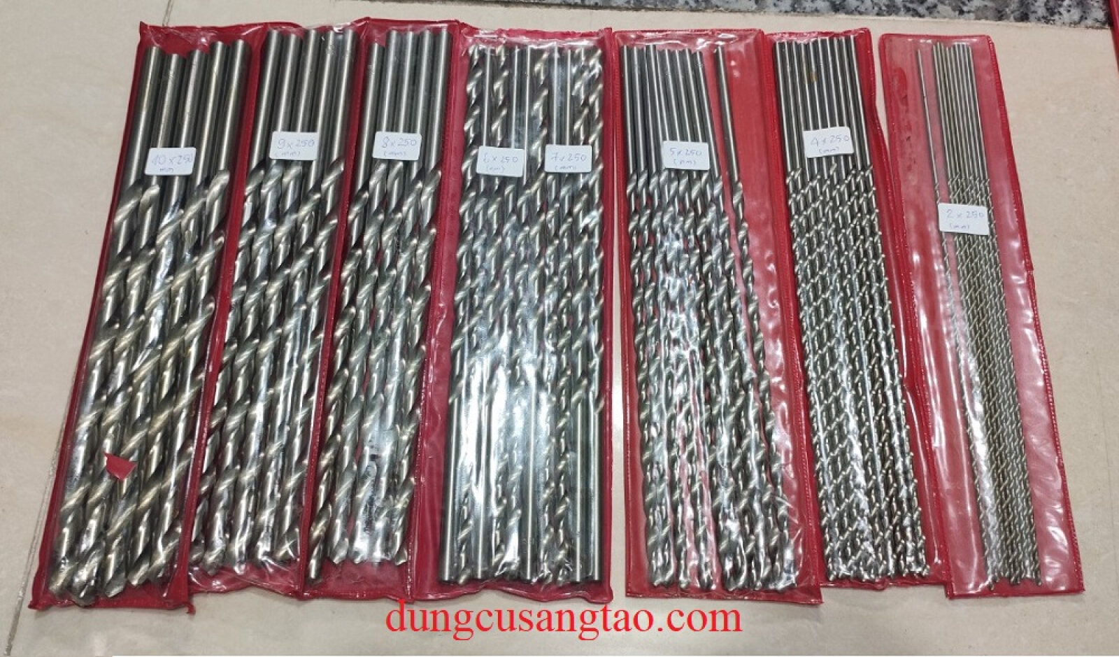 Mũi khoan HSS khoan gỗ nhựa kim loại mềm loại dài 250mm / khoan dài L250mm đường kính từ 2mm- đến 10
