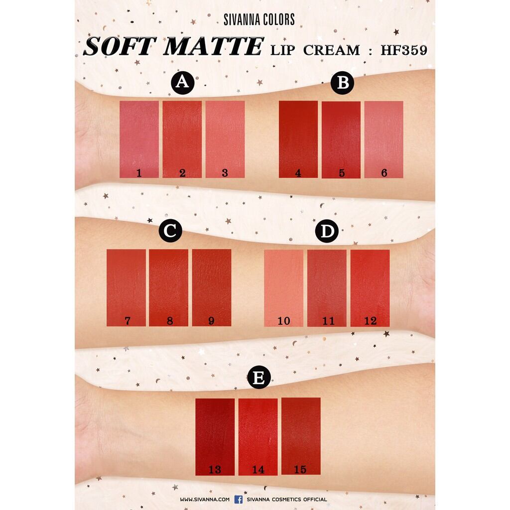 SÉT SON KEM LÌ 3 CÂY SIVANNA SOFT MATTE