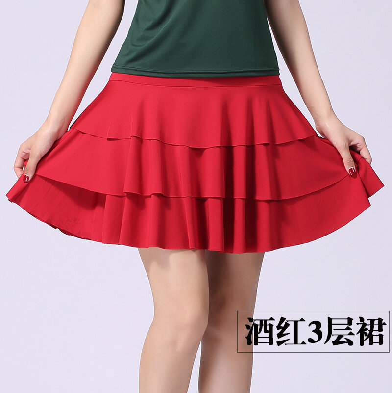 Trang phục múa quảng trường váy khiêu vũ mẫu mới váy khiêu vũ người lớn chân váy váy ngắn rằn ri váy múa thủy binh nữ