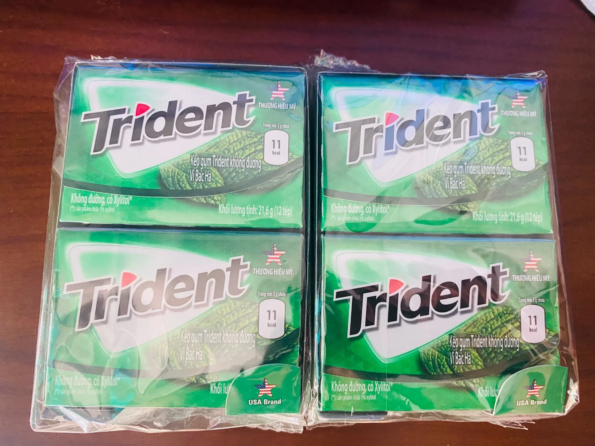 Kẹo gum không đường Trident Mỹ 12 tép