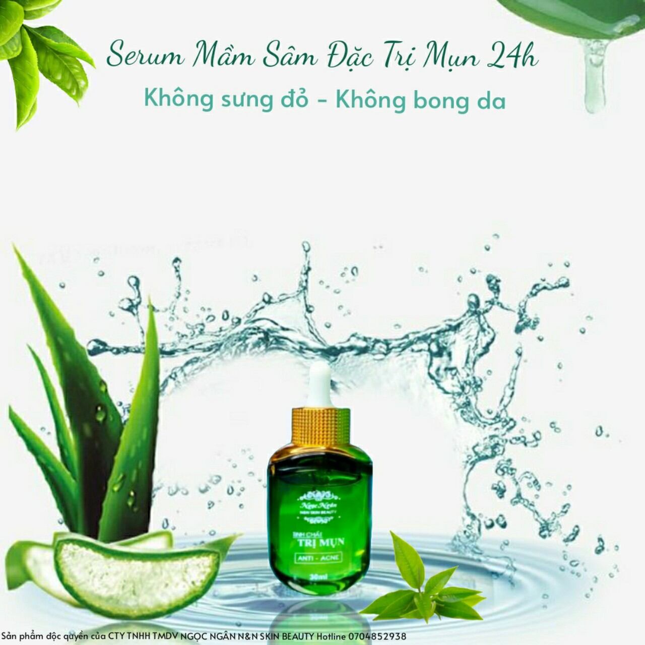 Serum mụn 24h ko bong da - ko sưng đỏ