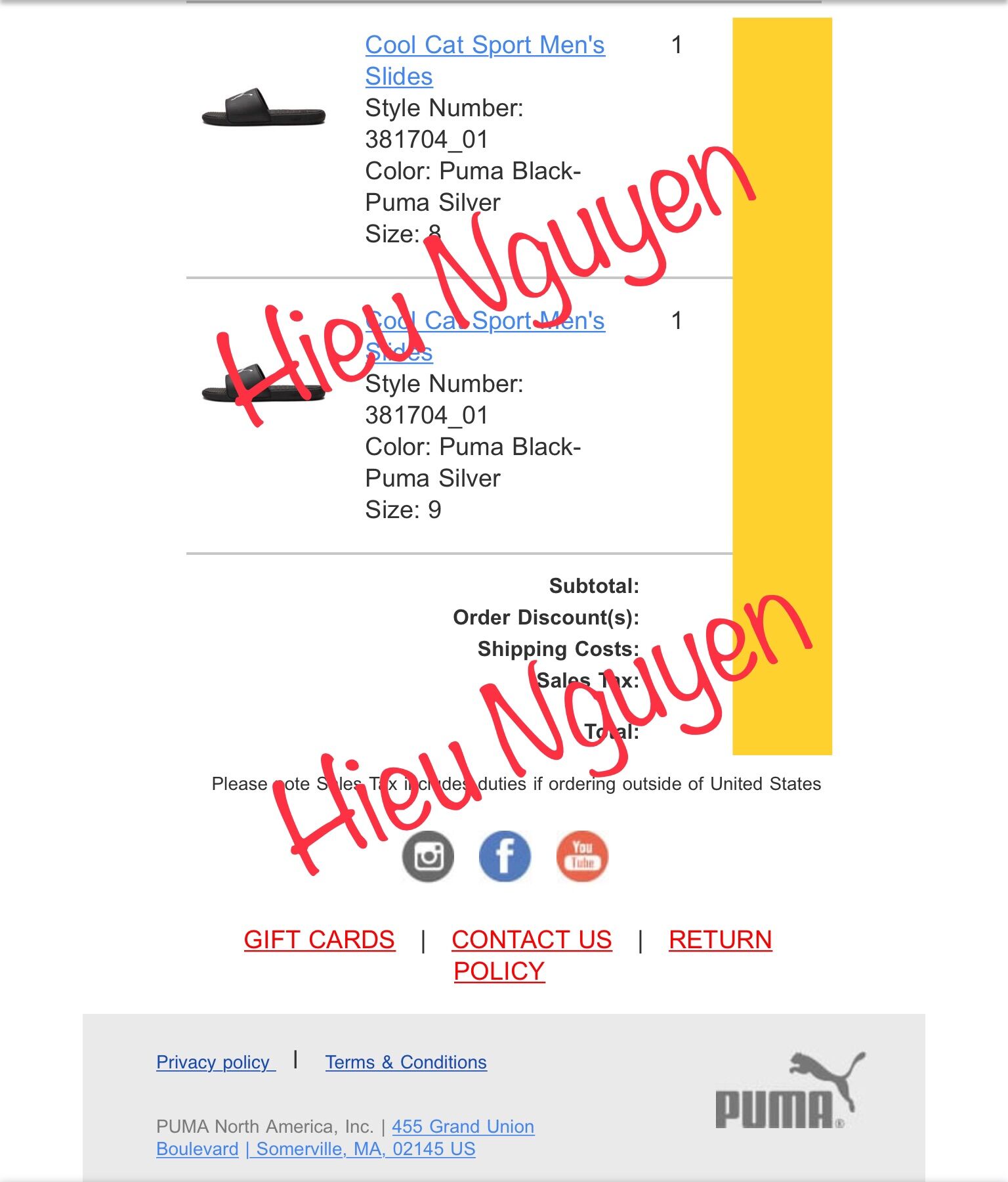[AUTH- CÓ BILL] DÉP PUMA COOL CAT NAM