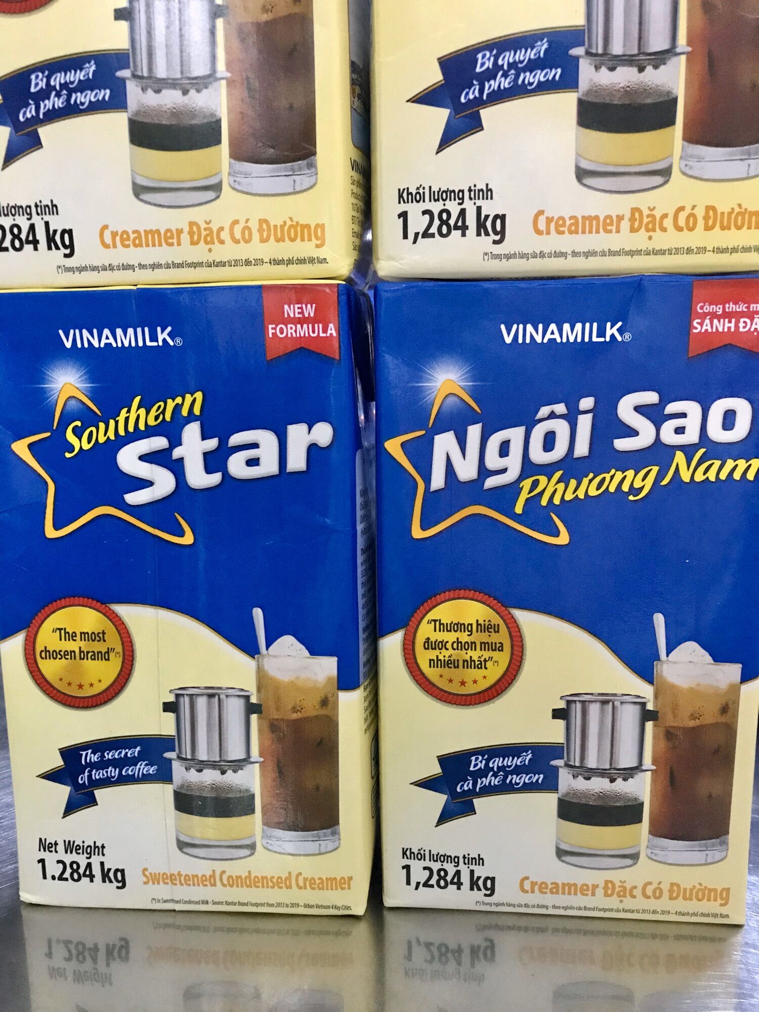 [HCM]Sữa Đặc Có Đường Vinamilk Ngôi Sao Phương Nam Xanh Dương Hộp Giấy 1.284G(date 1/23)