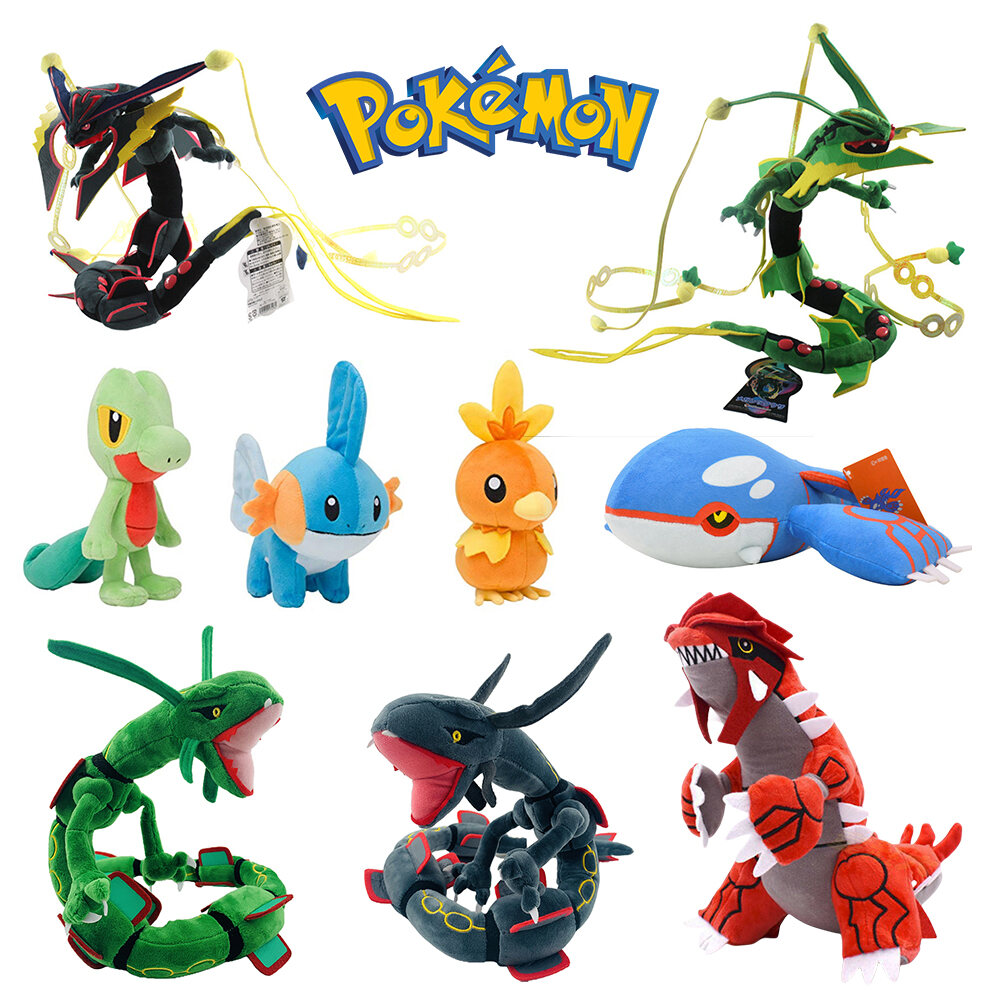 Mega Rayquaza Pokemon Sang Trọng Đồ Chơi Groudon Kyogre Mudkip Torchic Treecko Anime Hoạt Hình Búp B