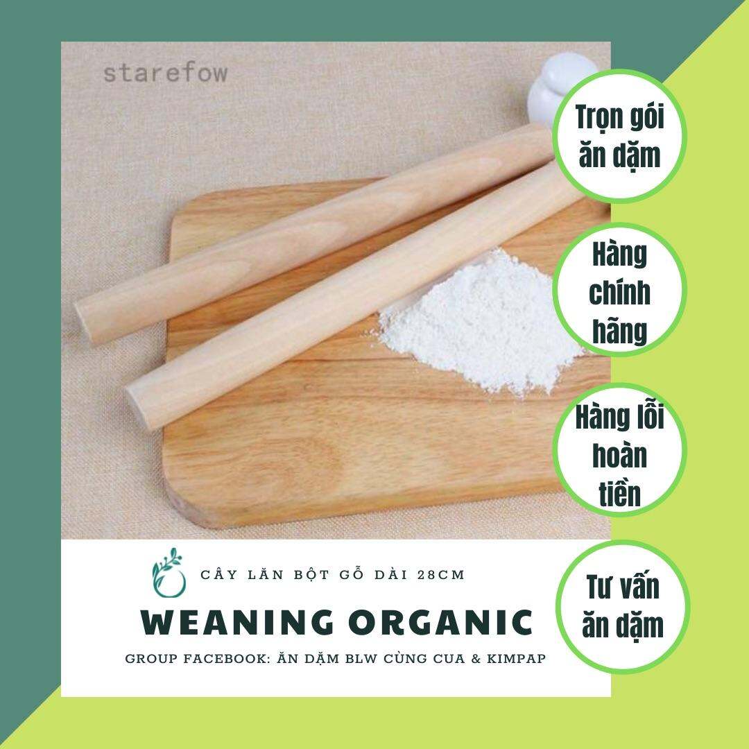 Cán Lăn Bột /Cây Lăn Bột Bằng Gỗ 30cm