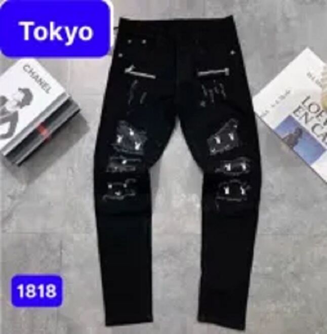 Quần Jeans baggy Nam Ống Suông Rộng Đen Rách Gối Nam Nữ Unisex phong cách ulazzang hàn quốc Siêu Chất