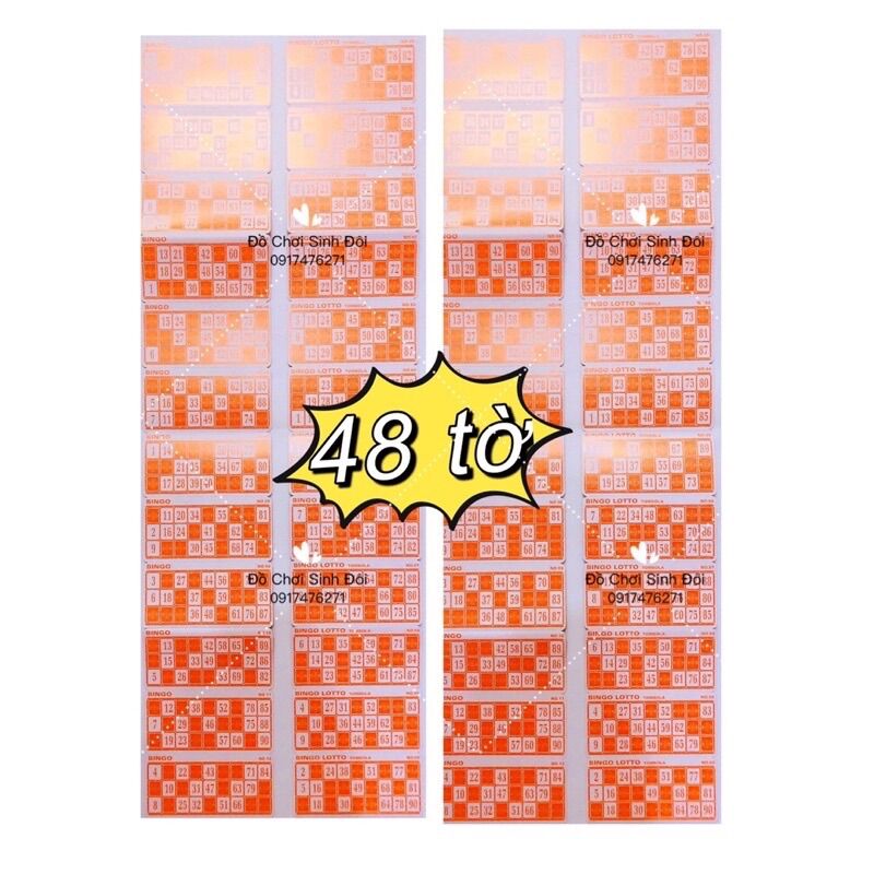 Phụ kiện giấy dò của lô tô quay - 48 lá