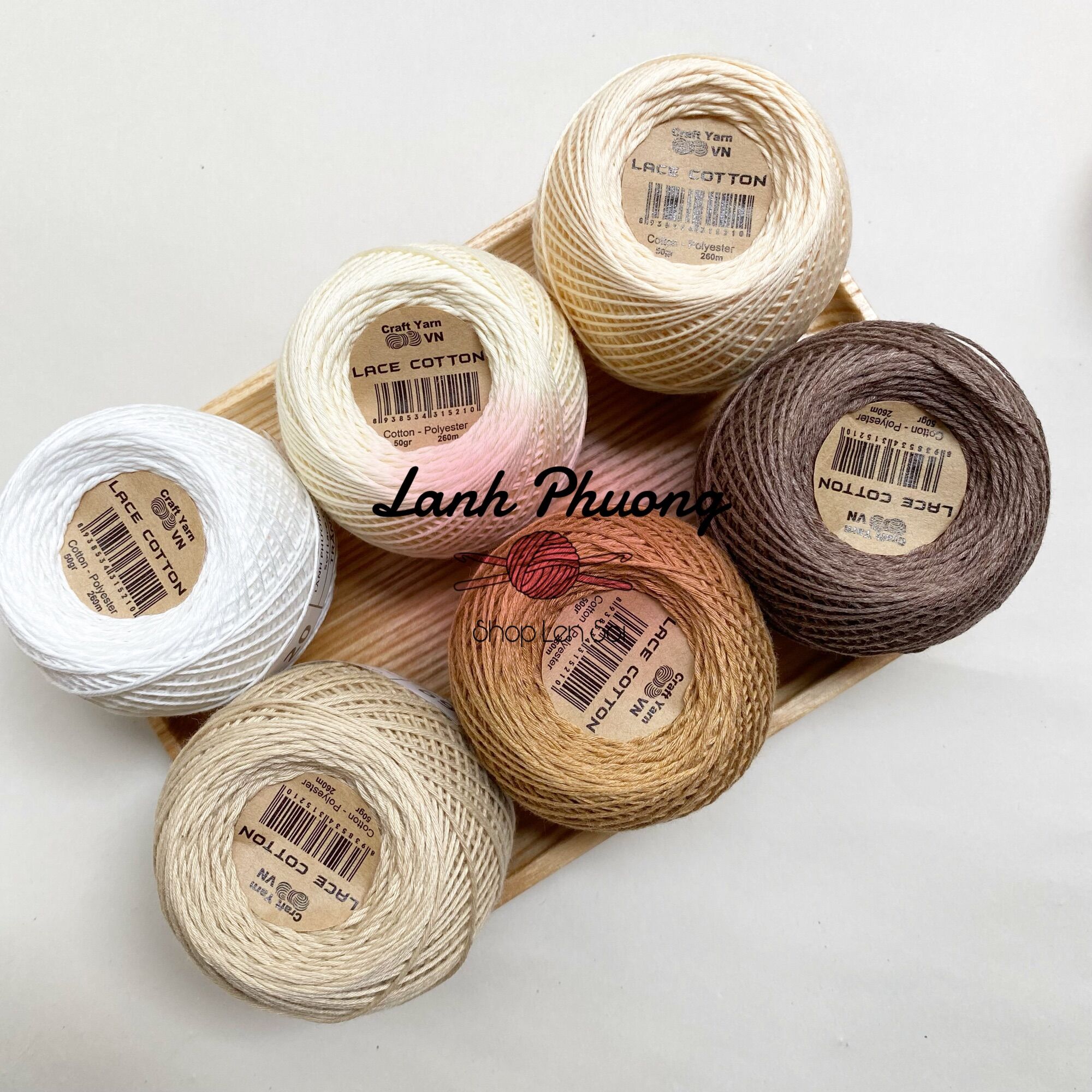 Sợi Lace Cotton 0.8mm Đan Móc Mùa Hè