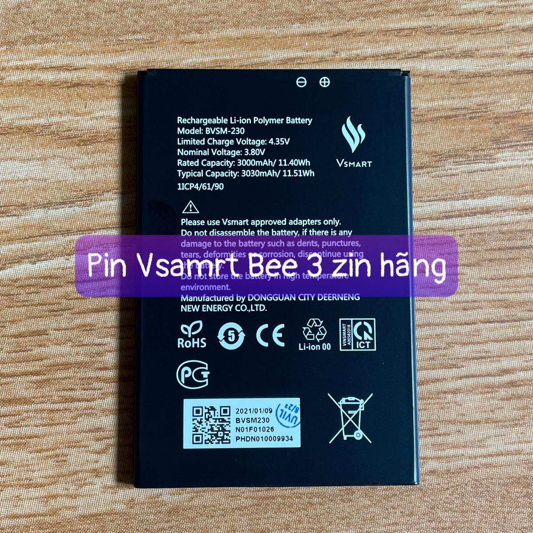 Pin vsmart bee 3 mã bvsm 230