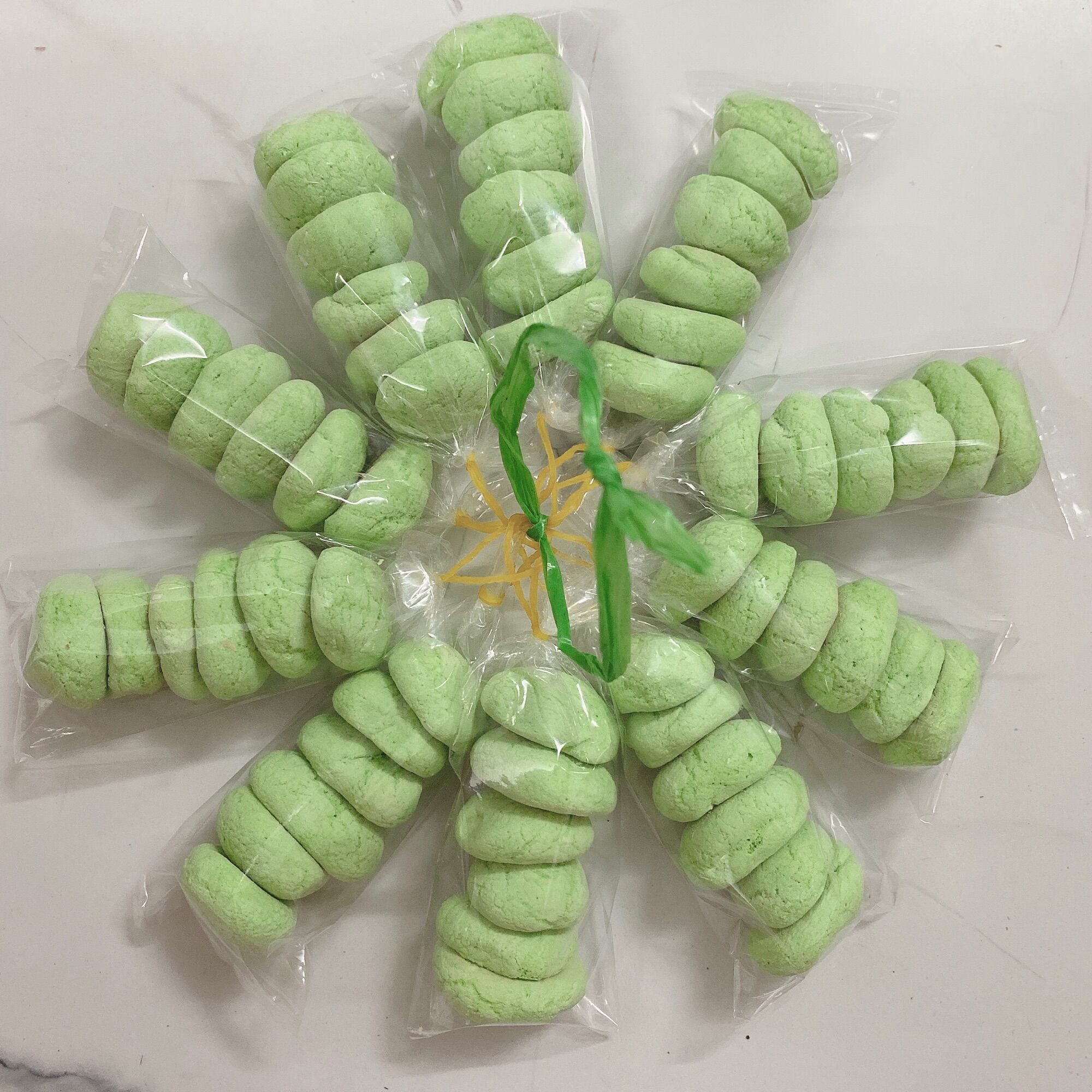 Bánh bao sữa matcha trà xanh nguyên chất (1 xâu gồm 60 cái bánh)