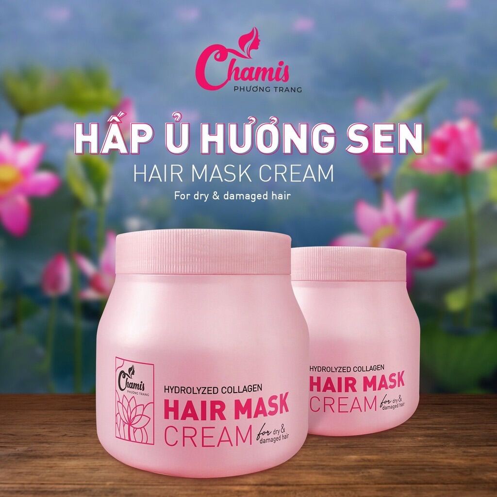 Kem Ủ Phục Hồi Tóc CHAMIS Collagen Siêu Bóng Mượt Hương Nước Hoa Lưu Hương 24 Giờ