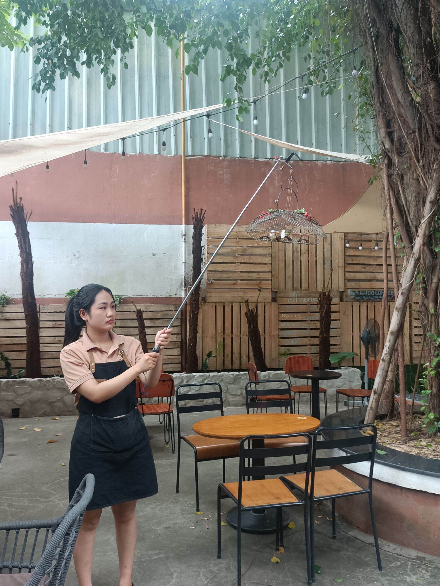 Sào mini ( inox) dài 1.8m thu gọn còn 30cm( treo chim, treo vật dụng)