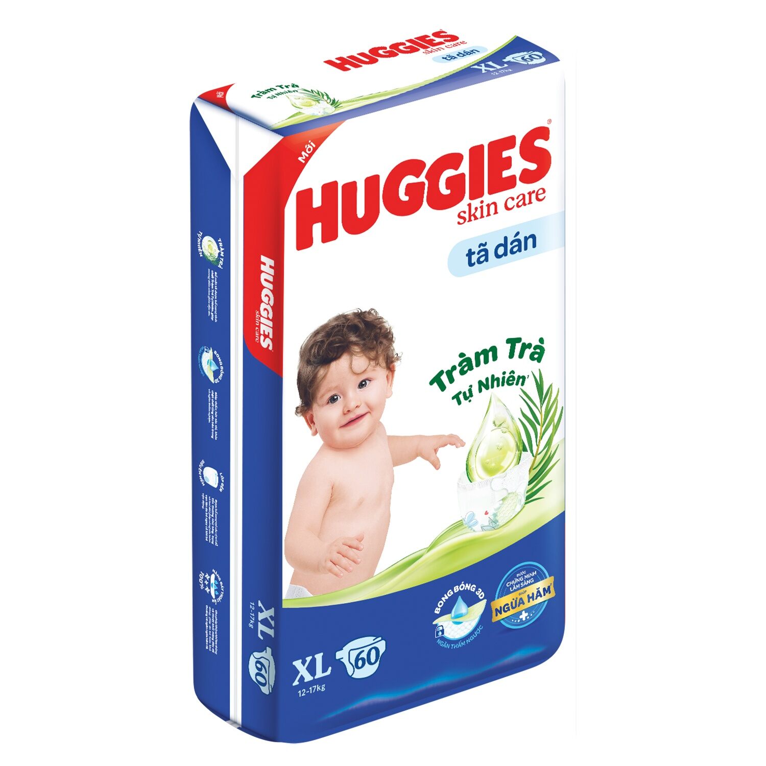 Tã dán Huggies Dry size XL 60 miếng (12 - 17kg)
