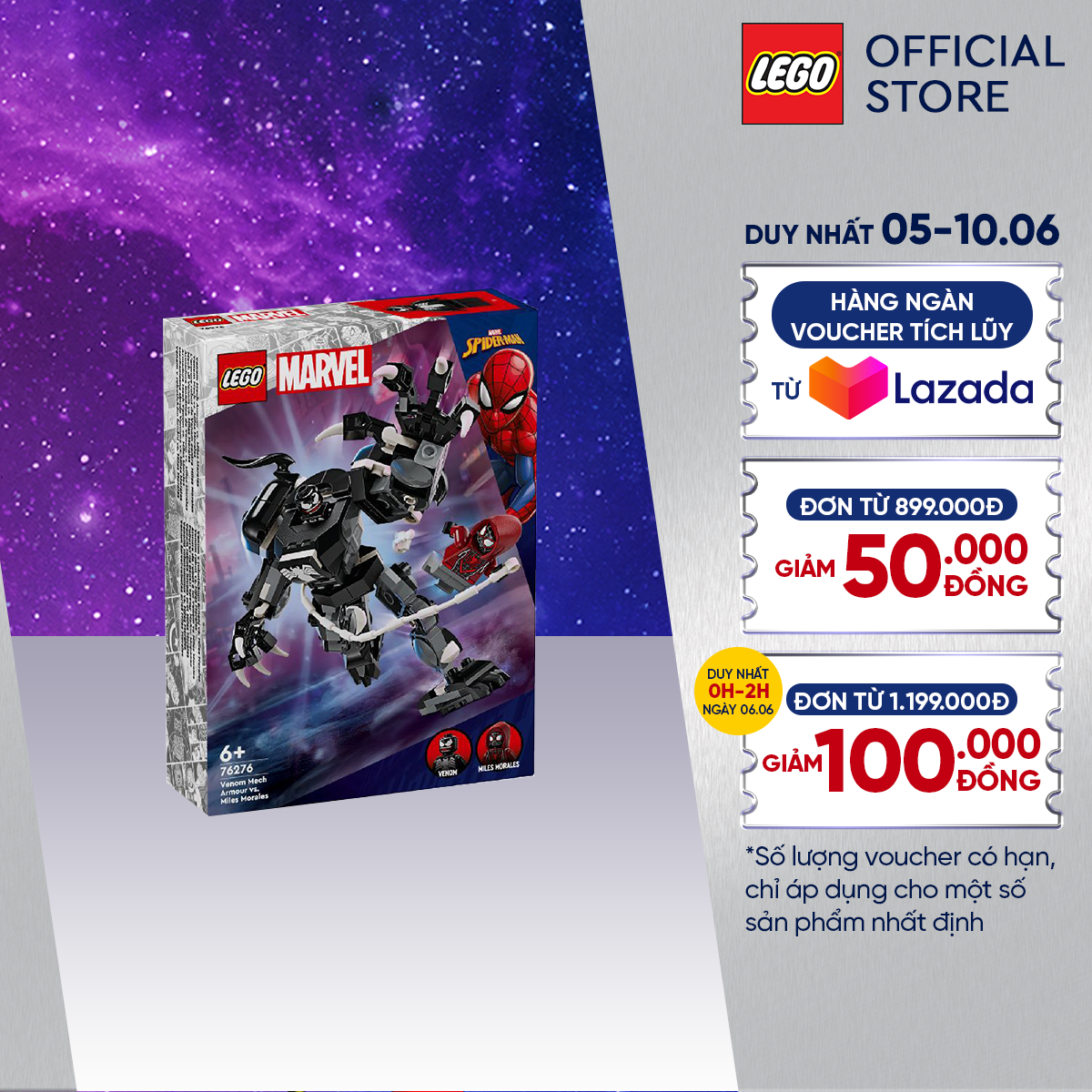 Lego superheroes 76276 đồ chơi lắp ráp chiến giáp venom