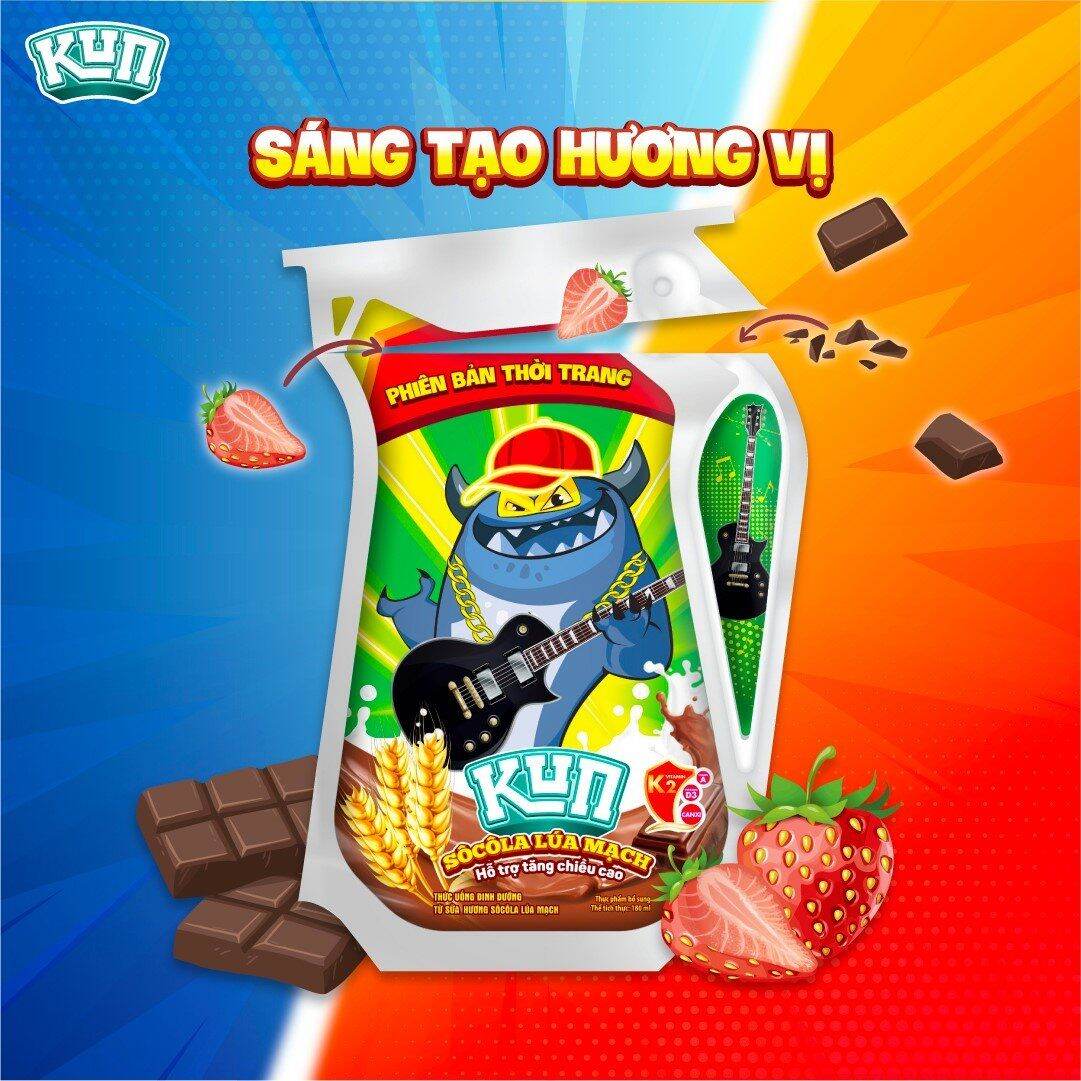 Thùng 24 túi sữa Kun Siêu Phàm 110ml đủ vị